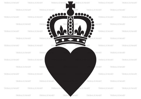Heart and crown SVG TribaliumArtSF 