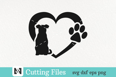 Heart and Dog Svg Vector File - Dog Lover Svg SVG Pinoyart Kreatib 