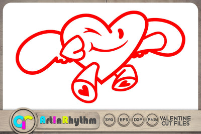 Heart Angel SVG / Happy Valentine's Day SVG SVG Artinrhythm shop 