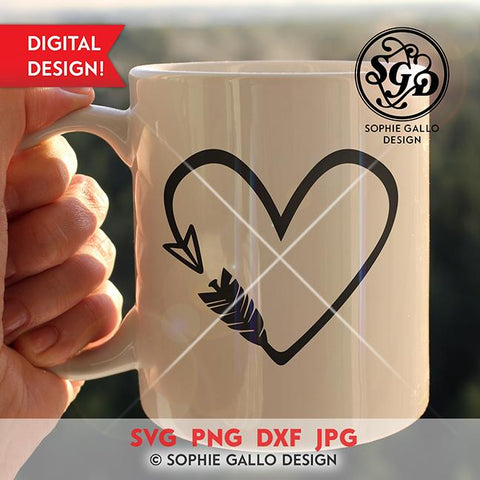 Heart Arrow SVG Sophie Gallo Design 