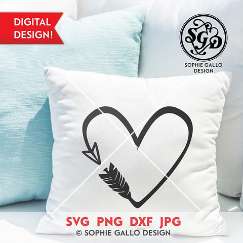 Heart Arrow SVG Sophie Gallo Design 