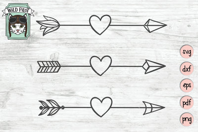 Heart Arrows SVG Cut File SVG Wild Pilot 