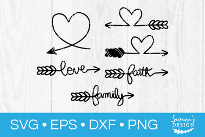 Heart Arrows SVG SavanasDesign 