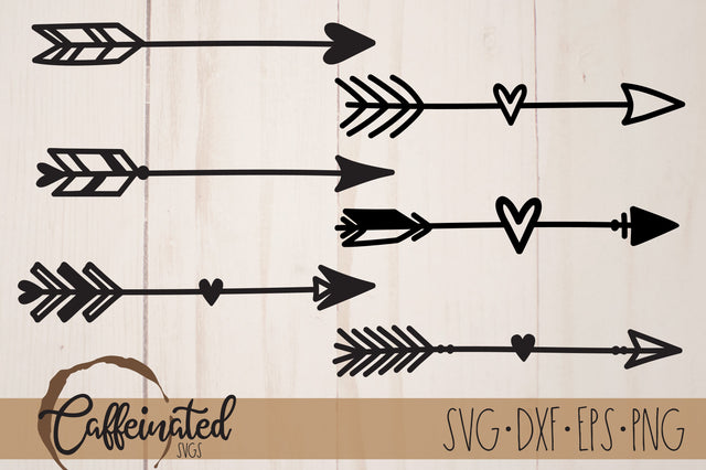 Heart Arrows SVG SVG Caffeinated SVGs 