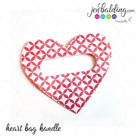 Heart Bag Handle 3D Paper So Fontsy Design Shop 