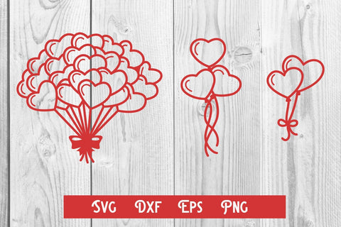 Heart Balloons Cut File, Sublim Print SVG dadan_pm 