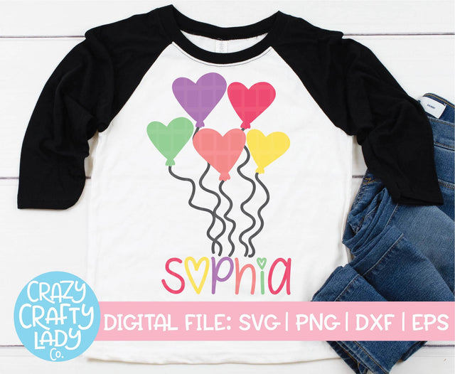 Heart Balloons SVG Crazy Crafty Lady Co. 