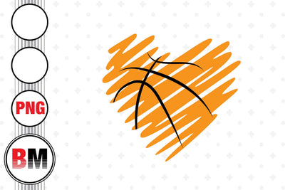 Heart Basketball PNG Files Sublimation BMDesign 