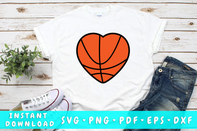 Heart Basketball SVG SVG HappyDesignStudio 