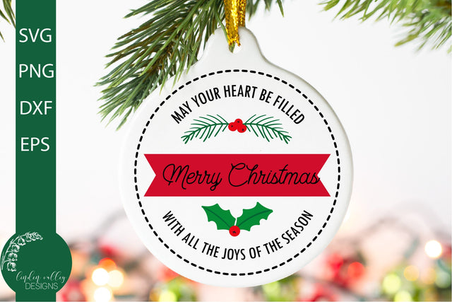 Heart Be Filled Christmas Wish SVG-Round Christmas SVG SVG Linden Valley Designs 