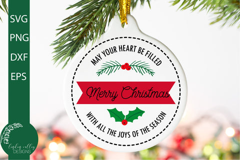 Heart Be Filled Christmas Wish SVG-Round Christmas SVG SVG Linden Valley Designs 