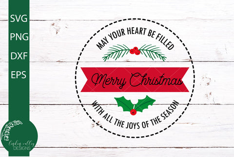 Heart Be Filled Christmas Wish SVG-Round Christmas SVG SVG Linden Valley Designs 