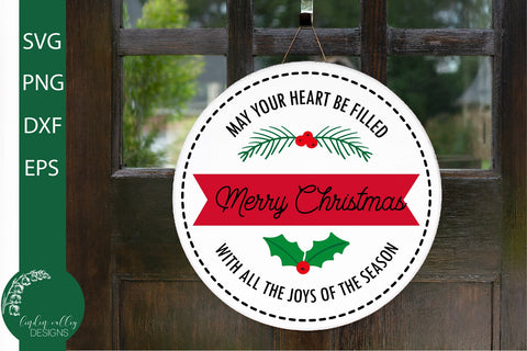 Heart Be Filled Christmas Wish SVG-Round Christmas SVG SVG Linden Valley Designs 