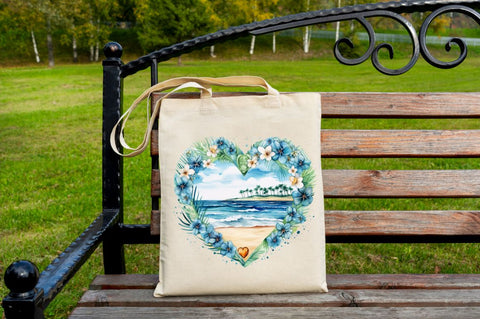 Heart Beach Watercolor Sublimation Clipart Sublimation Regulrcrative 