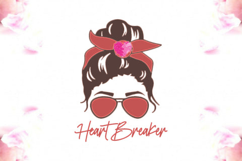 Heart Breaker Messy Bun Valentine Sublimation Jagonath Roy 