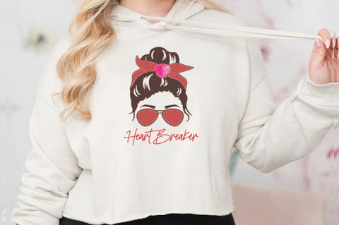 Heart Breaker Messy Bun Valentine Sublimation Jagonath Roy 