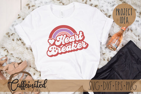 Heart Breaker svg, Retro Valentines svg SVG Caffeinated SVGs 