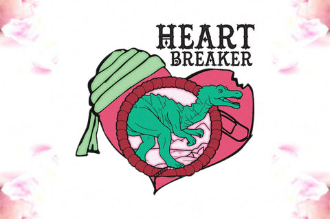 Heart Breaker T-Rex Valentine PNG Sublimation Jagonath Roy 