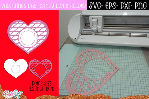 Heart Candy Dome SVG Cut File | Valentines day SVG Paper Cut SVG Cute files 