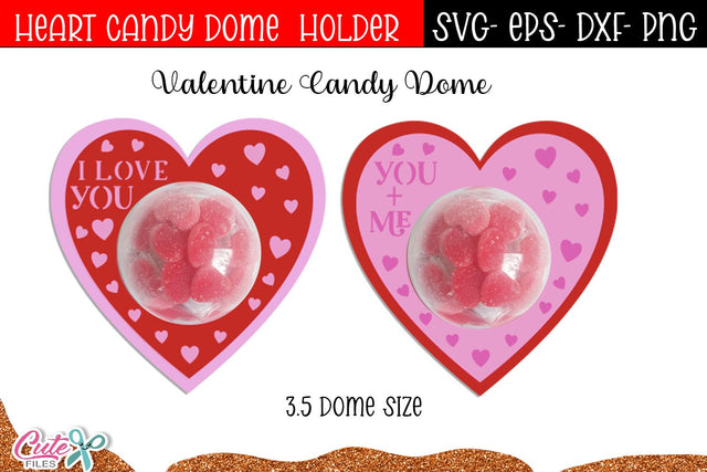 Heart Candy Dome SVG | Valentines day Treats SVG Cute files 