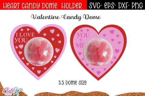 Heart Candy Dome SVG | Valentines day Treats SVG Cute files 