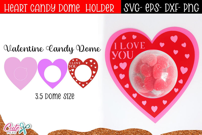 Heart Candy Dome SVG | Valentines day Treats - So Fontsy