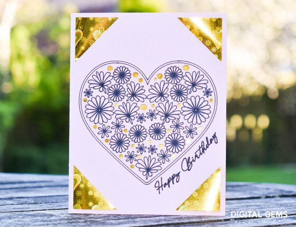 Heart card design - So Fontsy