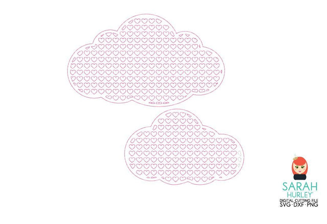 Heart Clouds SVG Sarah Hurley 