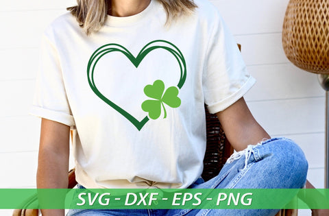 Heart clover SVG, St Patricks Day Svg, Lucky Shirt Svg, Clover Svg, Irish Svg, Shamrock Svg, Gift For Her Svg, St Patrick's Day Png SVG MD mominul islam 
