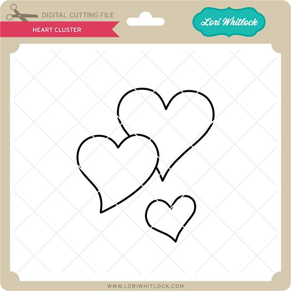 Heart Cluster SVG Lori Whitlock 