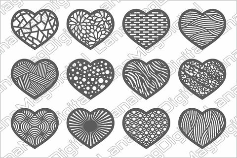 Heart coasters svg, Wedding decor, Valentine day cut file SVG LanaMagDigital 