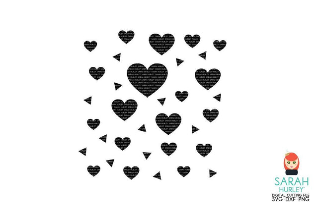 Heart Confetti SVG Sarah Hurley 
