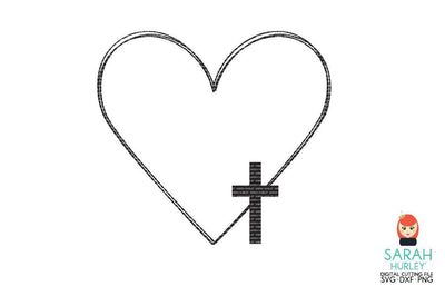 Heart Cross Frame SVG Sarah Hurley 