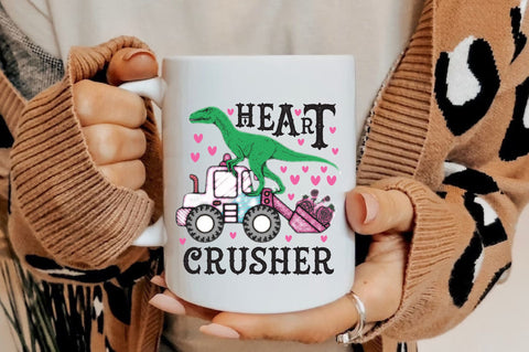 Heart Crusher Dinosaur Valentine PNG Sublimation Jagonath Roy 