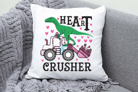 Heart Crusher Dinosaur Valentine PNG Sublimation Jagonath Roy 