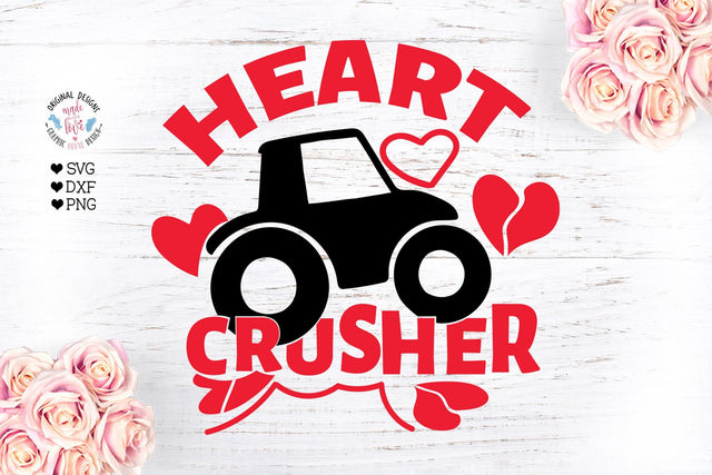 Heart Crusher svg - Kids Valentines svg SVG Graphic House Design 