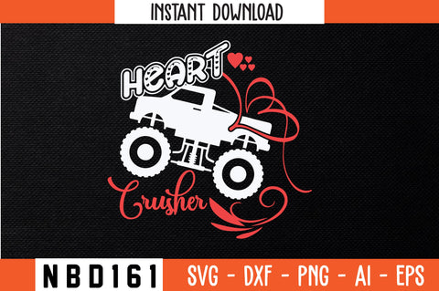 HEART CRUSHER T-Shirt Design SVG Nbd161 