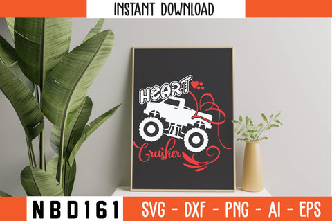 HEART CRUSHER T-Shirt Design SVG Nbd161 