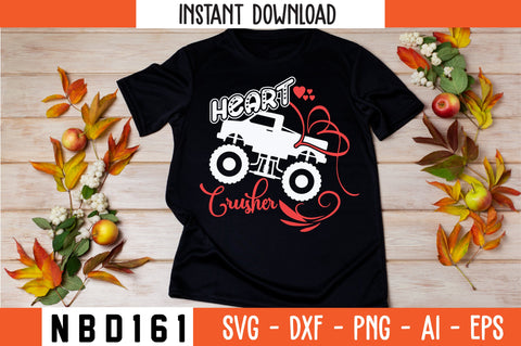 HEART CRUSHER T-Shirt Design SVG Nbd161 