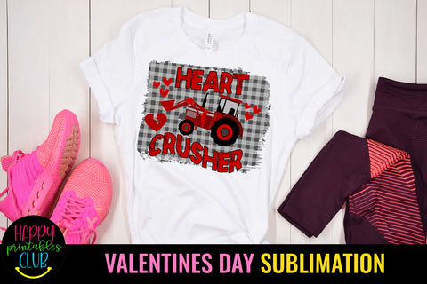 Heart Crusher Valentines Day Sublimation Design PNG Sublimation Happy Printables Club 