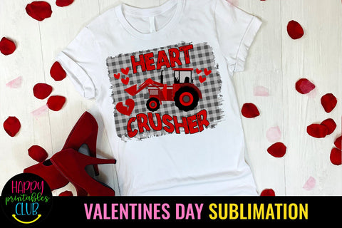Heart Crusher Valentines Day Sublimation Design PNG Sublimation Happy Printables Club 
