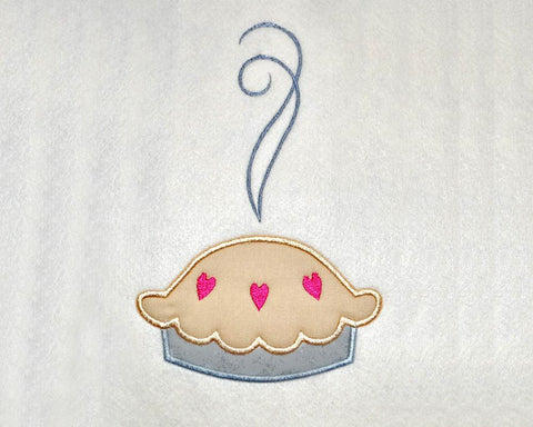 Heart Crusted Pie Applique Embroidery Design Embroidery/Applique Designed by Geeks 