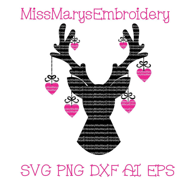 Heart Deer SVG MissMarysEmbroidery 
