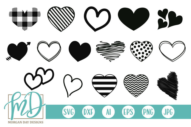 Heart Doodles SVG Morgan Day Designs 