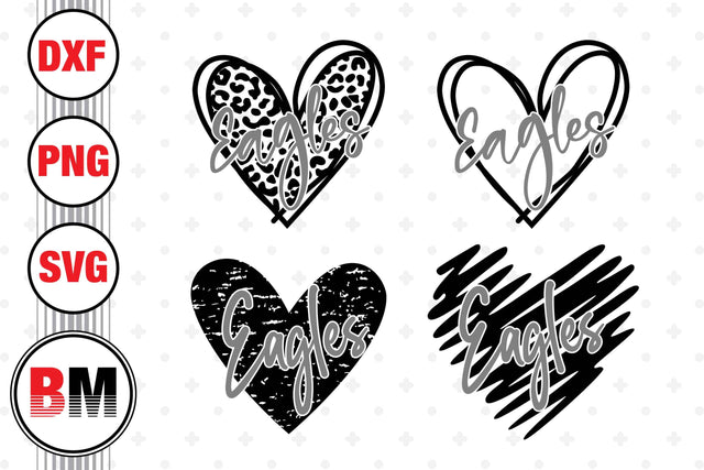 Heart Eagles SVG, PNG, DXF Files SVG BMDesign 