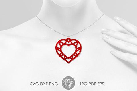 Heart earring SVG, laser cut files, Geometric earrings SVG Artisan Craft SVG 
