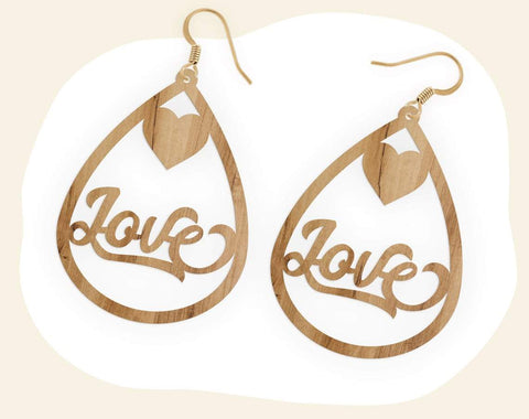 Heart Earring svg, Valentine earring svg, Leather earring svg, love earring svg, love svg, Earring cut file, Teardrop earring svg, heart svg SVG CutLeafSvg 