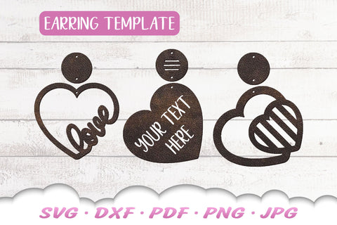 Heart Earrings SVG Bundle | Valentines Day SVG SVG Cloud9Design 