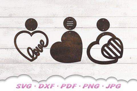 Heart Earrings SVG Bundle | Valentines Day SVG SVG Cloud9Design 