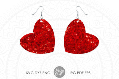 Heart earrings SVG cut file SVG Artisan Craft SVG 